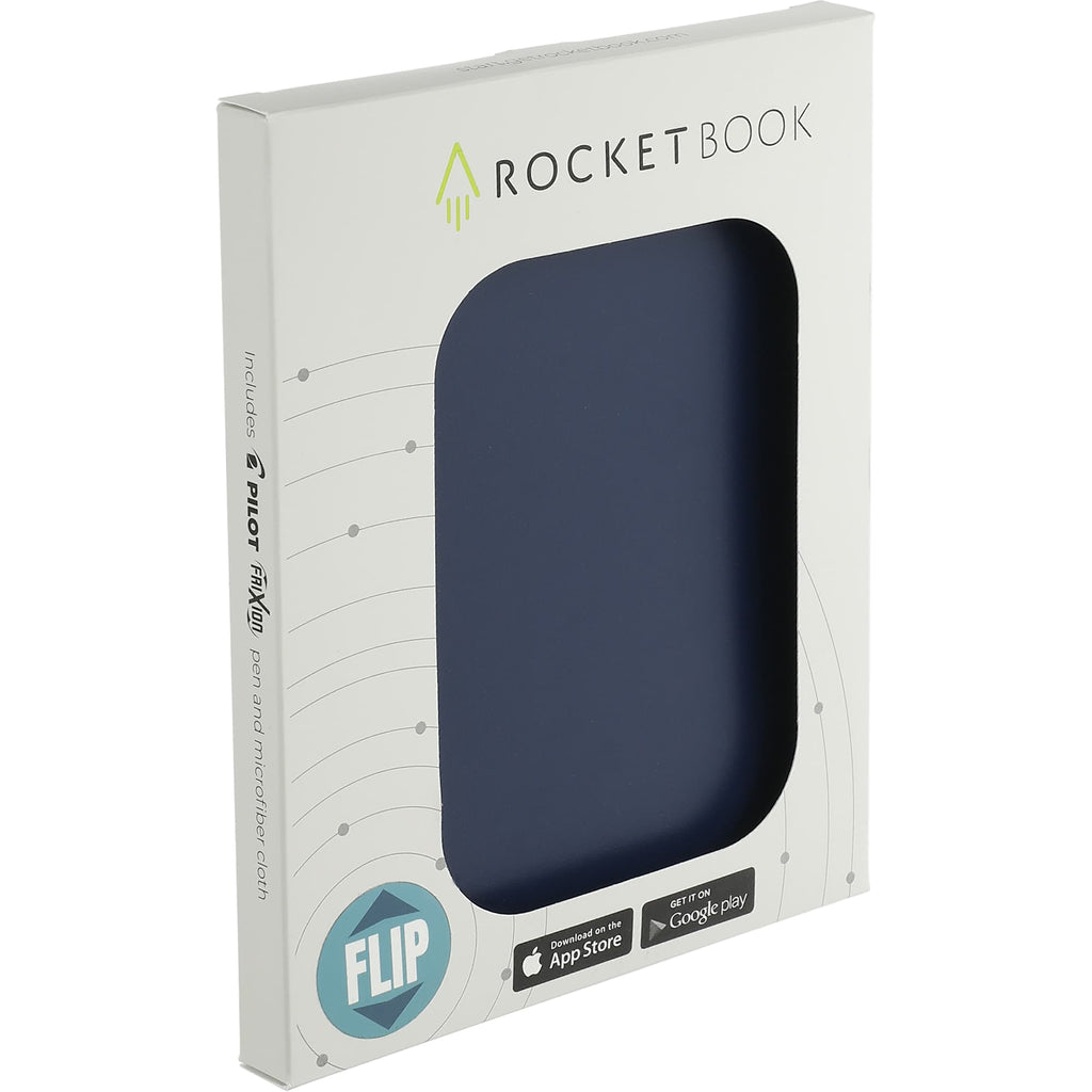 Rocketbook Executive Flip Reusable Notebook, 9 x 6 Inches - Navy - Packaging