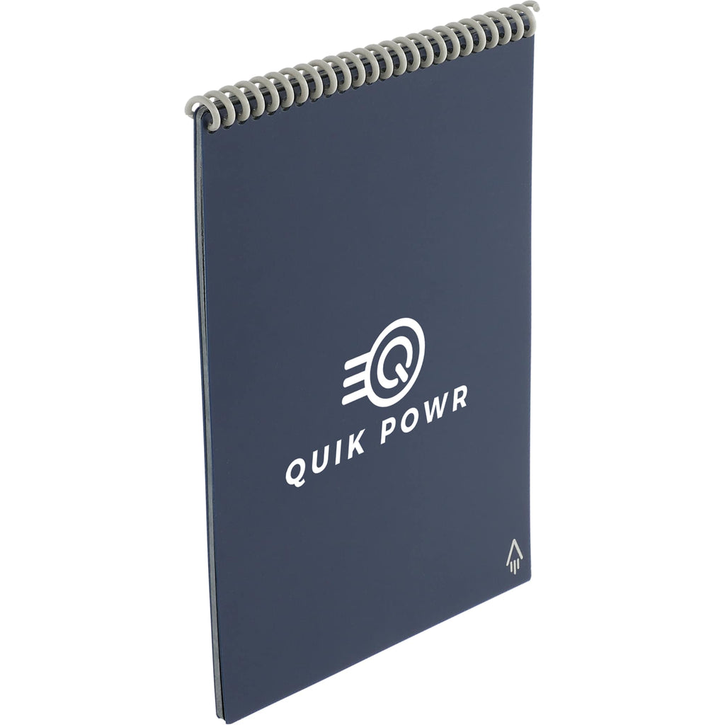 Rocketbook Executive Flip Reusable Notebook, 9 x 6 Inches - Navy - Right Angle
