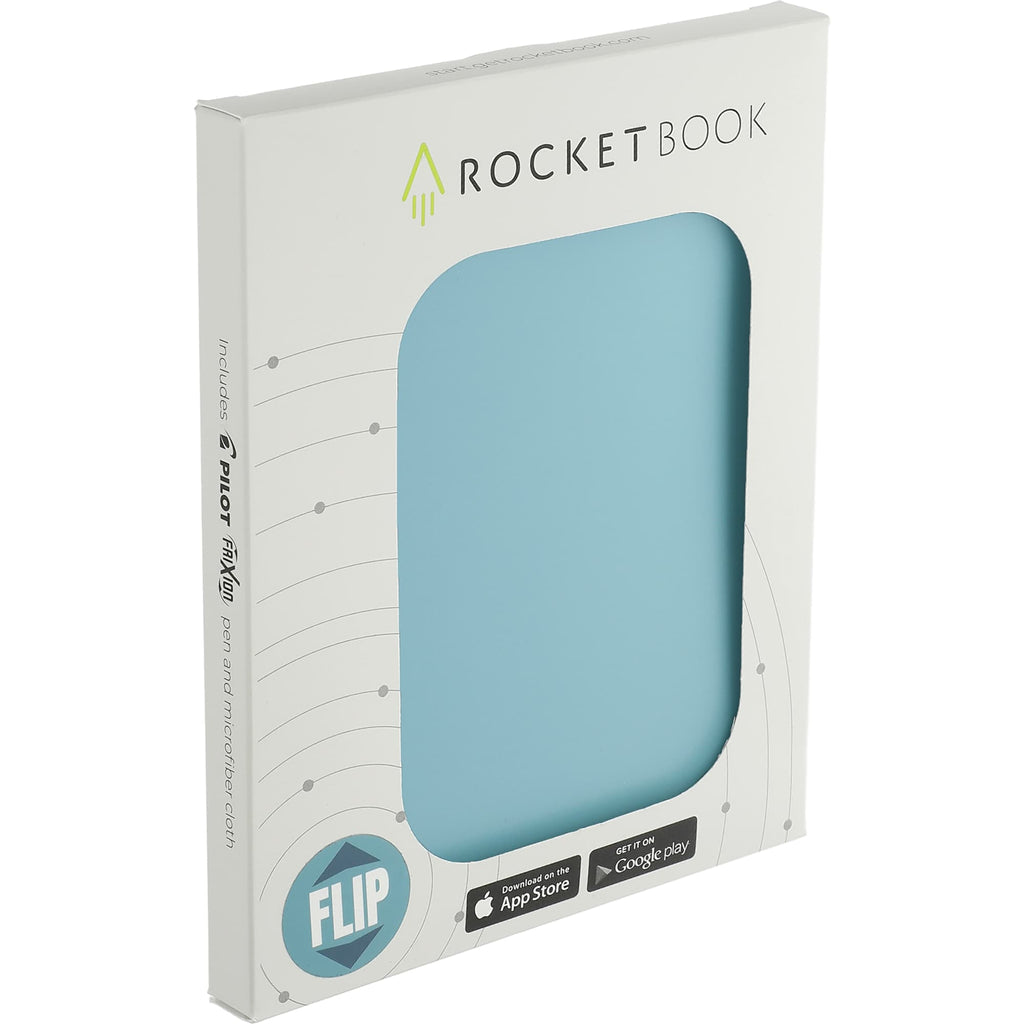 Rocketbook Executive Flip Reusable Notebook, 9 x 6 Inches - Turquoise - Right Angle 2