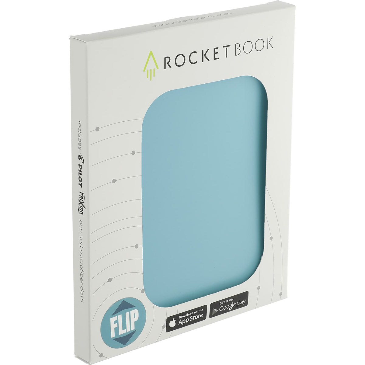 Rocketbook Executive Flip Reusable Notebook, 9 x 6 Inches - Turquoise - Right Angle 2