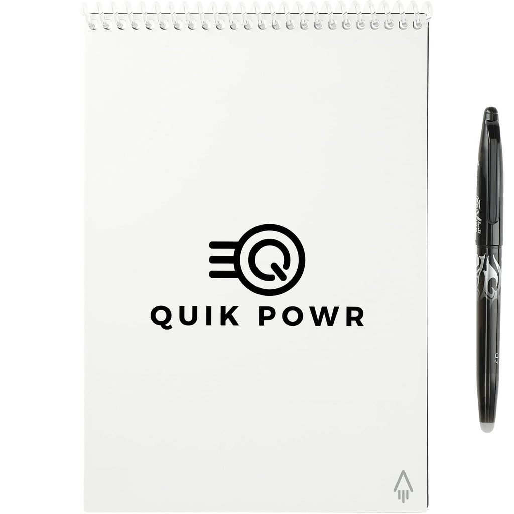 Rocketbook Executive Flip Reusable Notebook, 9 x 6 Inches - White - Front