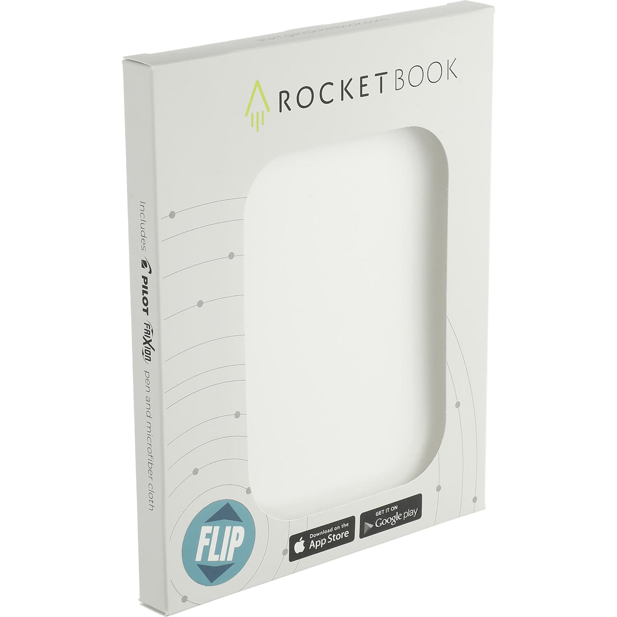 Rocketbook Executive Flip Reusable Notebook, 9 x 6 Inches - White - Packaging