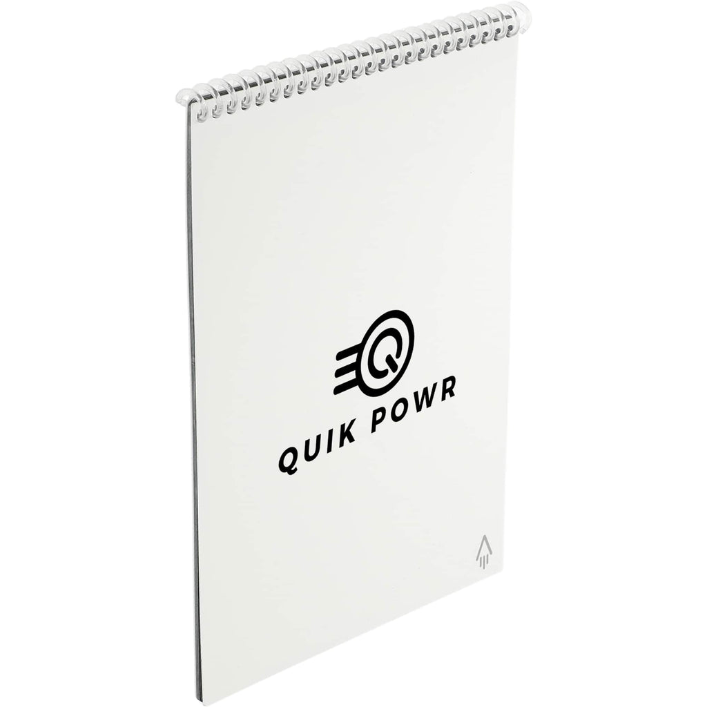 Rocketbook Executive Flip Reusable Notebook, 9 x 6 Inches - White - Right Angle