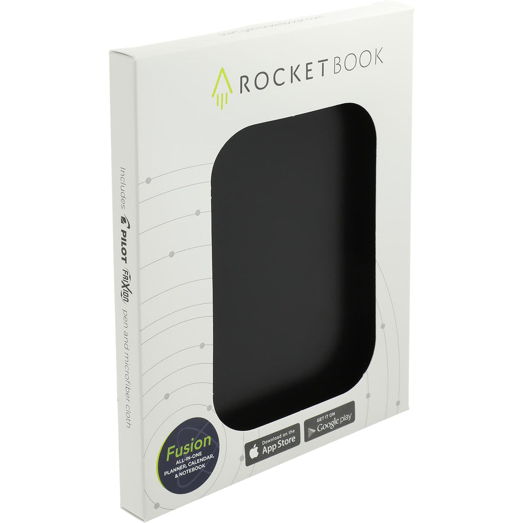 Rocketbook Fusion Reusable Planner Notebook Set, Executive Size - Black - Right Angle 2