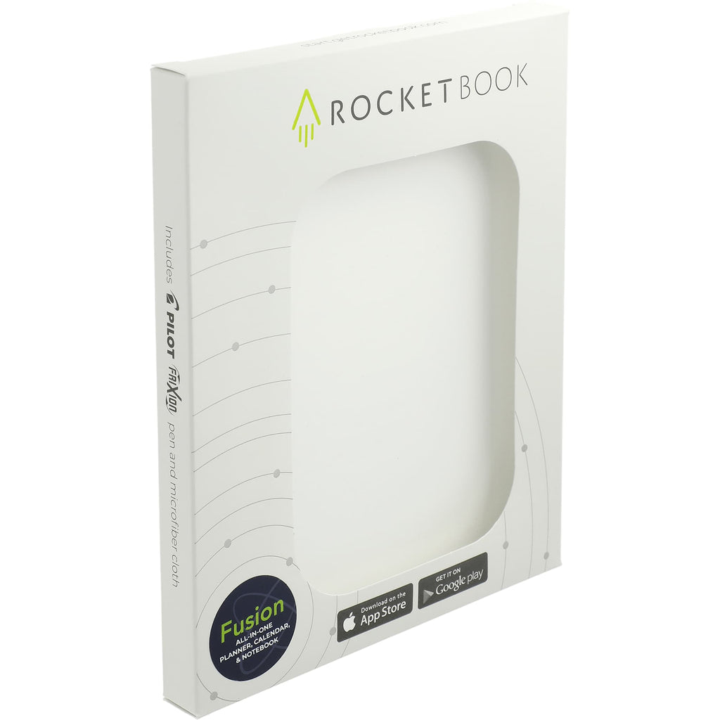 Rocketbook Fusion Reusable Planner Notebook Set, Executive Size - White - Right Angle 2