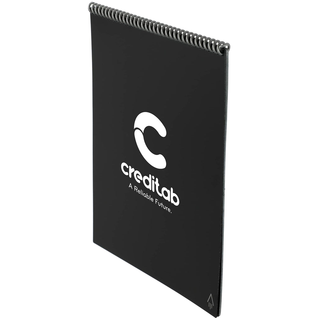 Rocketbook Letter Flip Reusable Notebook Set, 11 x 8.5 Inches - Black - Left Angle