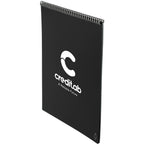 Rocketbook Letter Flip Reusable Notebook Set, 11 x 8.5 Inches - Black - Left Angle