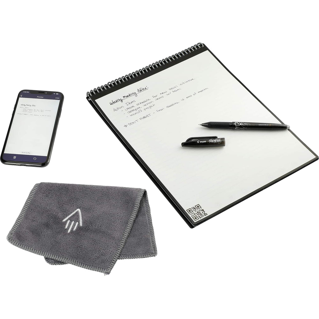 Rocketbook Letter Flip Reusable Notebook Set, 11 x 8.5 Inches - Black - Photo