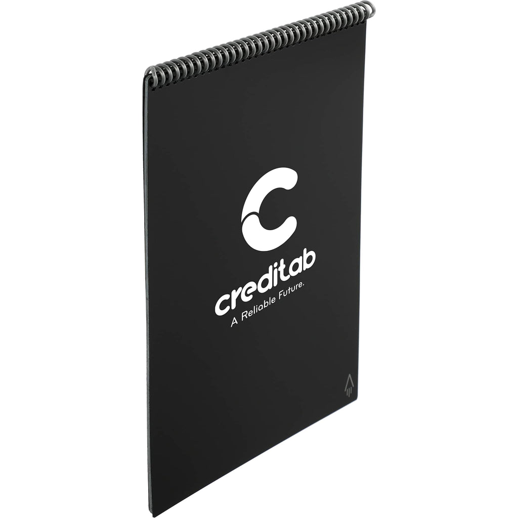 Rocketbook Letter Flip Reusable Notebook Set, 11 x 8.5 Inches - Black - Right Angle