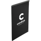 Rocketbook Letter Flip Reusable Notebook Set, 11 x 8.5 Inches - Black - Right Angle