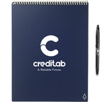 Rocketbook Letter Flip Reusable Notebook Set, 11 x 8.5 Inches - Navy - Front