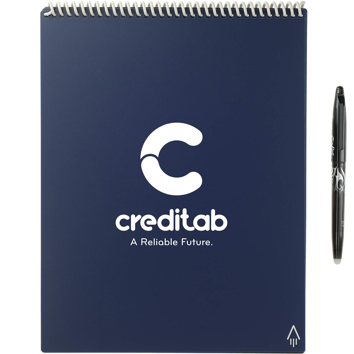 Rocketbook Letter Flip Reusable Notebook Set, 11 x 8.5 Inches - Navy - Front