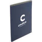 Rocketbook Letter Flip Reusable Notebook Set, 11 x 8.5 Inches - Navy - Right Angle