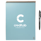 Rocketbook Letter Flip Reusable Notebook Set, 11 x 8.5 Inches - Turquoise - Front