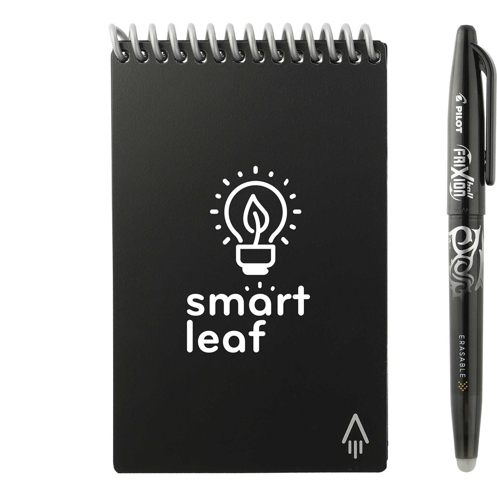Rocketbook Mini Reusable Notebook Set, 5.5 x 3.5 Inches - Black - Front