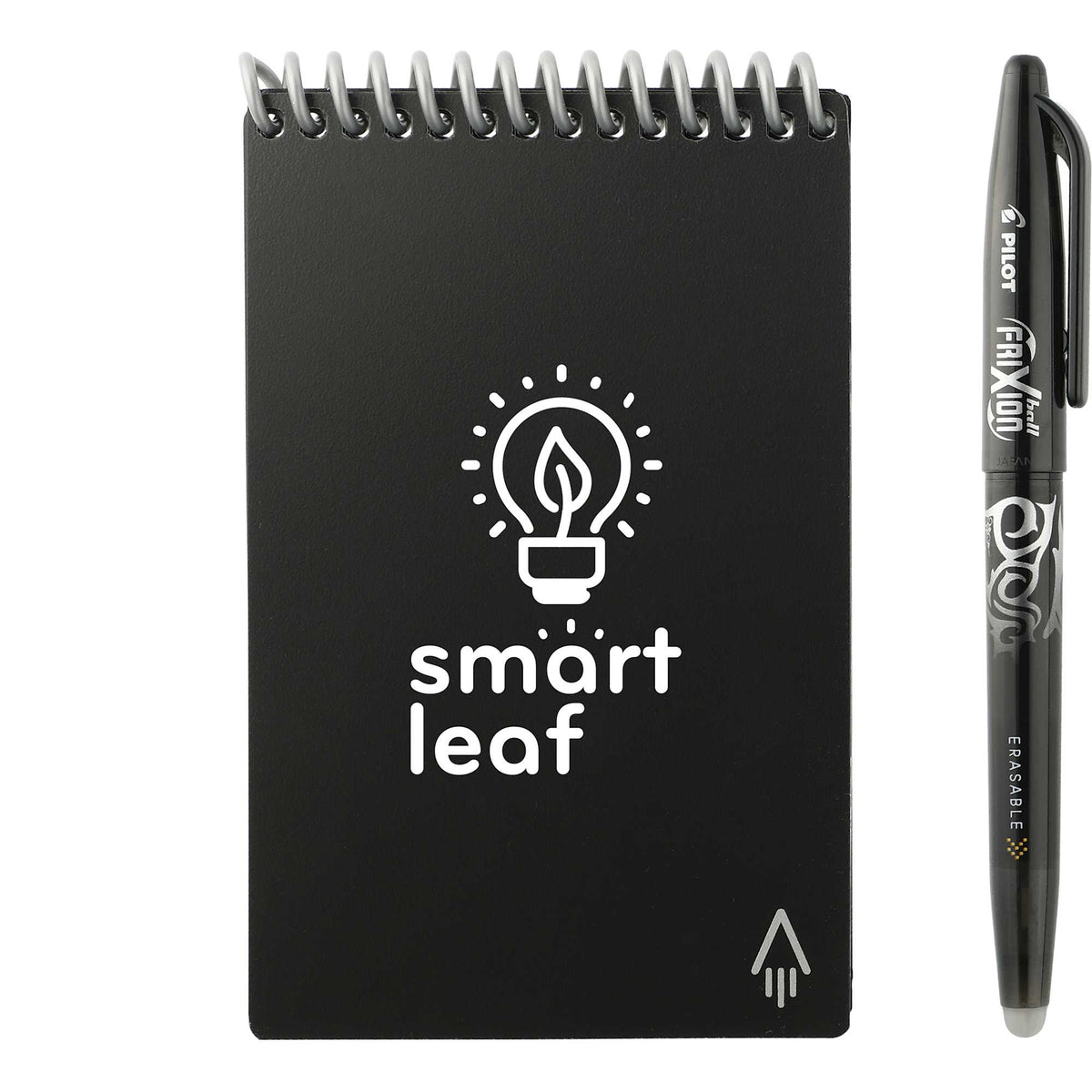 Rocketbook Mini Reusable Notebook Set, 5.5 x 3.5 Inches - Black - Front