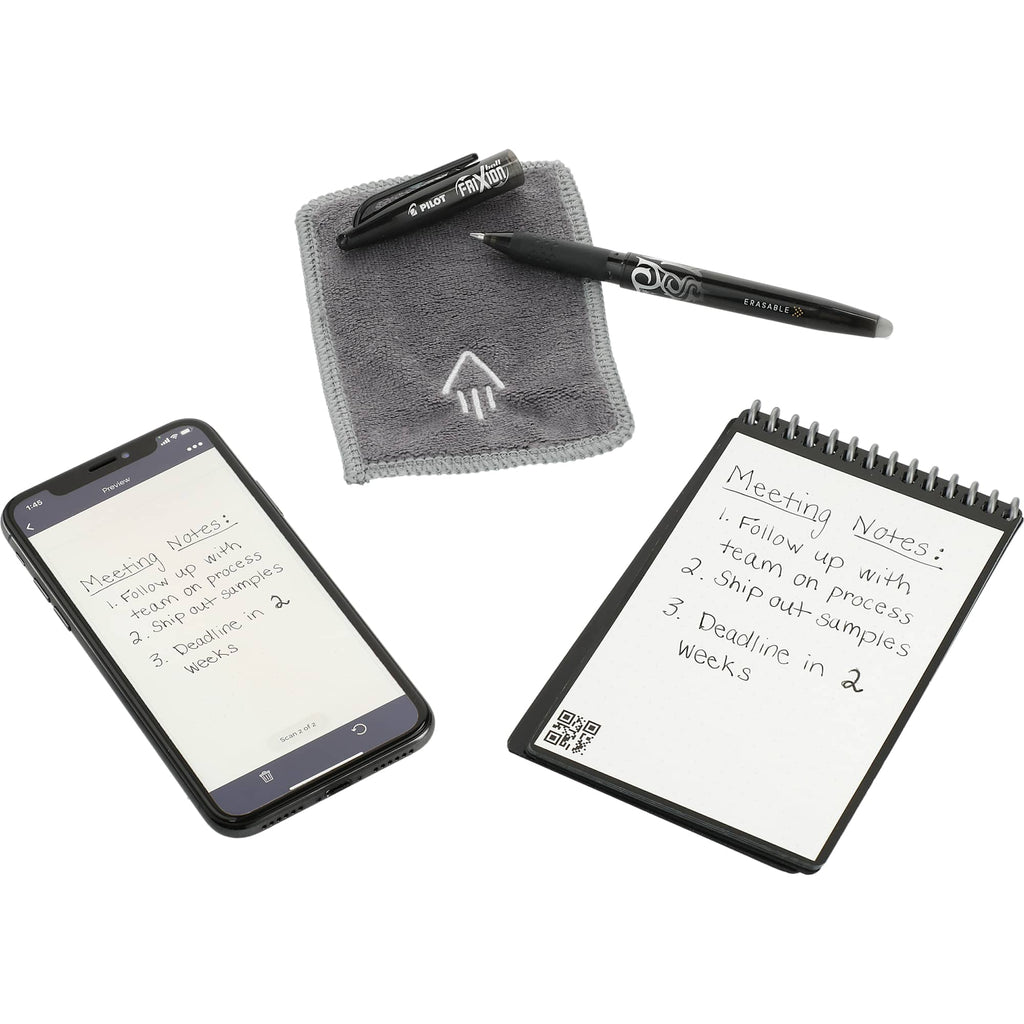 Rocketbook Mini Reusable Notebook Set, 5.5 x 3.5 Inches - Black - Left Angle 2