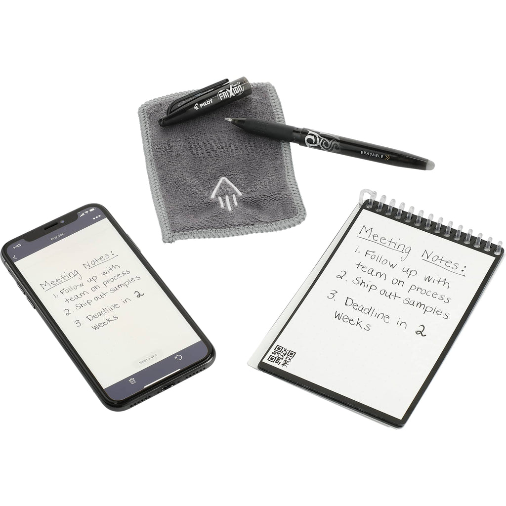 Rocketbook Mini Reusable Notebook Set, 5.5 x 3.5 Inches - White - Left Angle 2