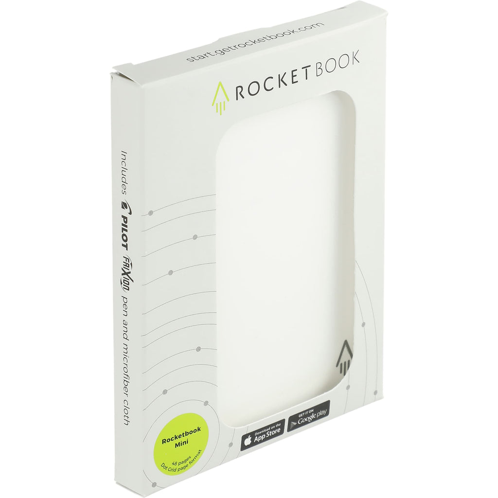 Rocketbook Mini Reusable Notebook Set, 5.5 x 3.5 Inches - White - Right Angle 2