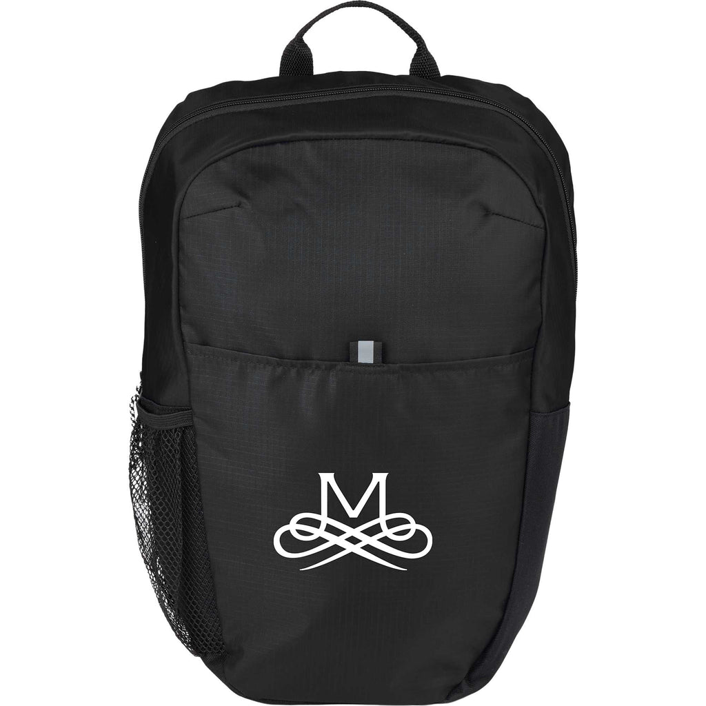 Rocky Ripstop Laptop Backpack in Recycled PET, 15 Inch - Black - Front