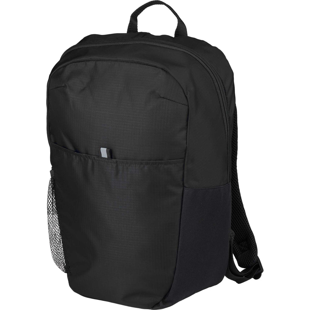 Rocky Ripstop Laptop Backpack in Recycled PET, 15 Inch - Black - Left Angle