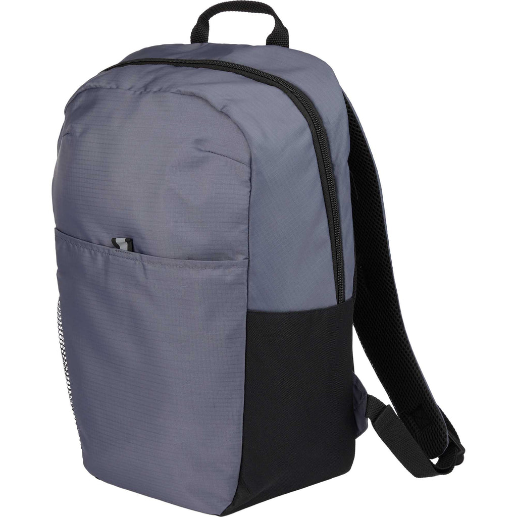 Rocky Ripstop Laptop Backpack in Recycled PET, 15 Inch - Gray - Left Angle
