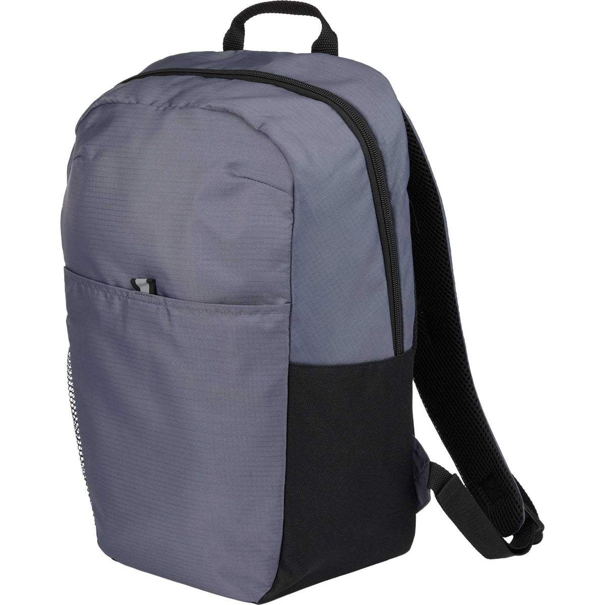 Rocky Ripstop Laptop Backpack in Recycled PET, 15 Inch - Gray - Left Angle
