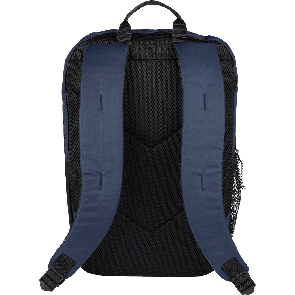 Rocky Ripstop Laptop Backpack in Recycled PET, 15 Inch - Navy - Back