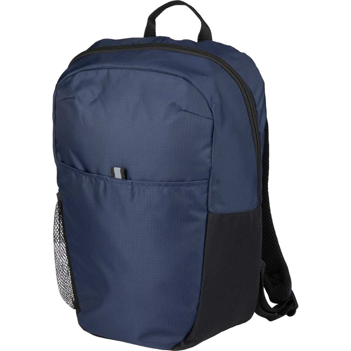Rocky Ripstop Laptop Backpack in Recycled PET, 15 Inch - Navy - Left Angle