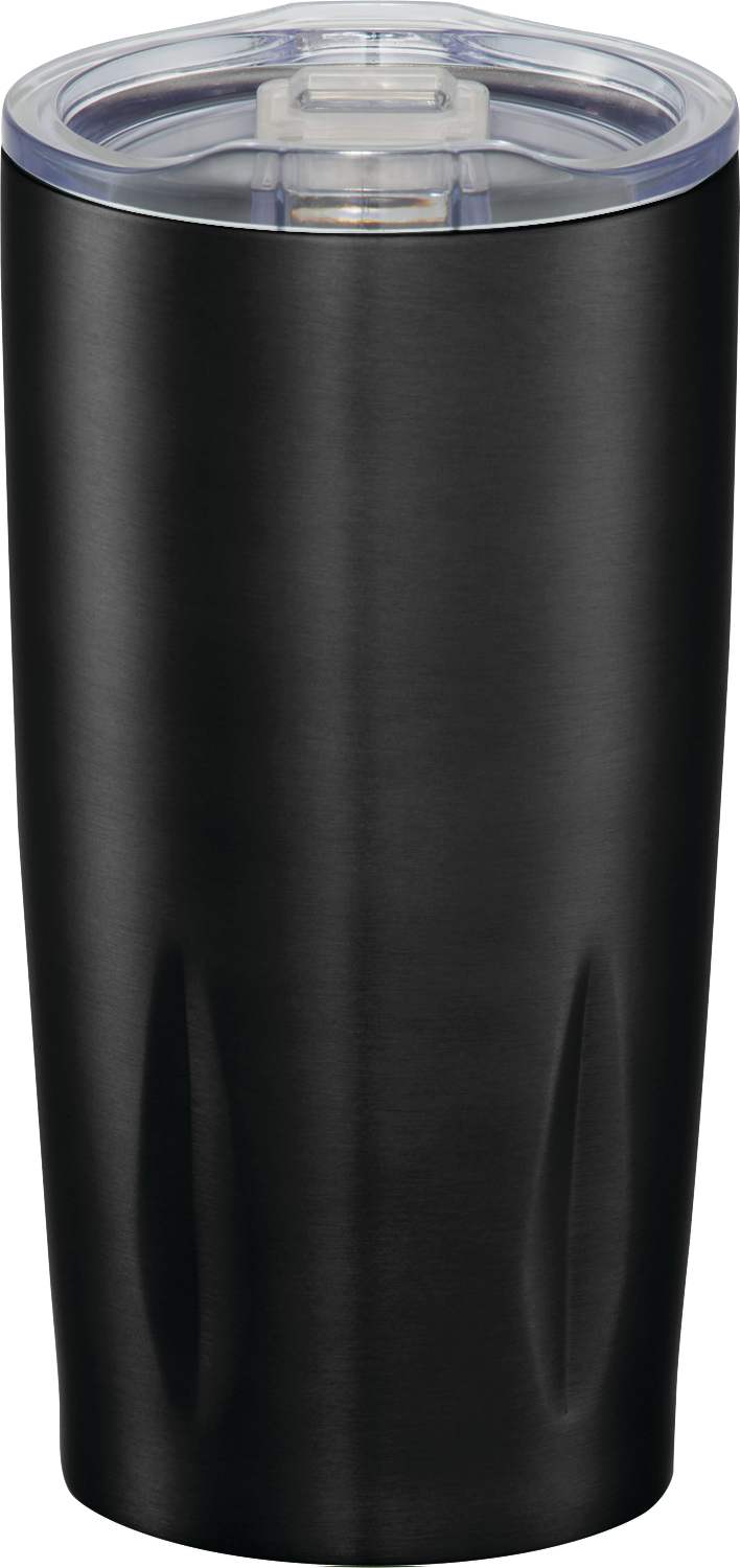 Rocky Stainless Steel Vacuum Tumbler, 20 oz - Black - Front