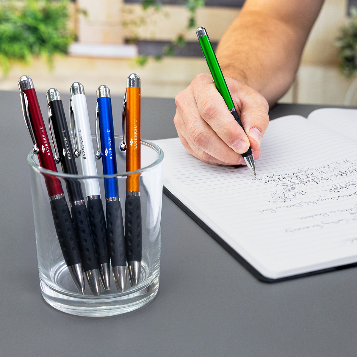Roll and Write Fidget Pen - Orange - Lifestyle_Silkscreen