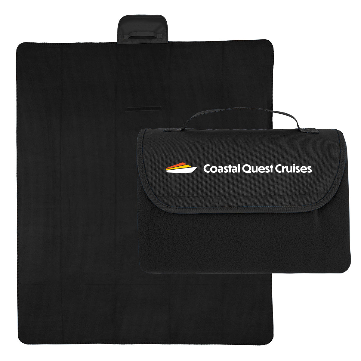 Roll-Up Blanket in Recycled PET, Extra Large - Black - Colorbrite