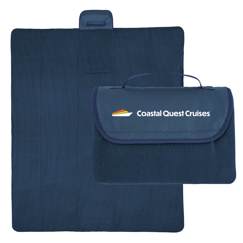 Roll-Up Blanket in Recycled PET, Extra Large - Dark Blue - Colorbrite