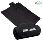 Roll-Up Blanket, Recycled Embroidery - Black - Silk Screen