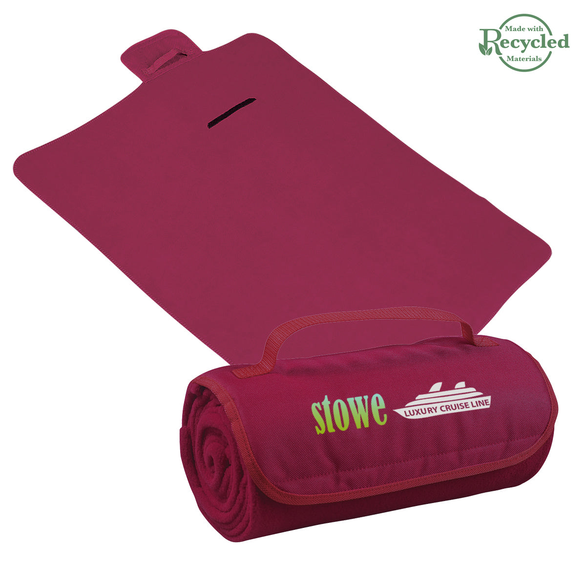 Roll-Up Blanket, Recycled - Maroon - Colorbrite