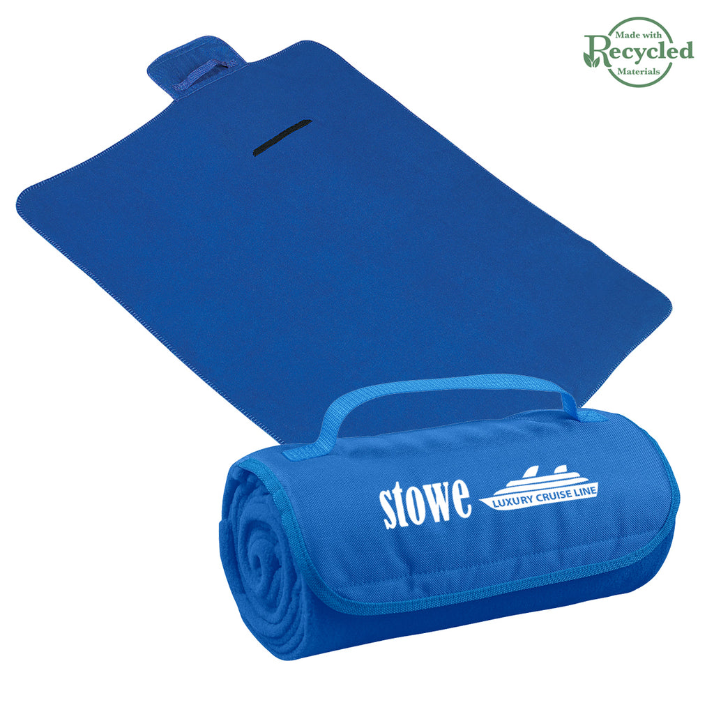 Roll-Up Blanket, Recycled - Royal Blue - Silk Screen