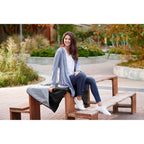 Roll Up Fleece Picnic Blanket with Waterproof Back Full Color - Black - Photo