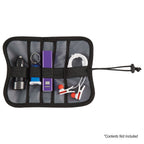 Roll-Up Organizer for Electronics - Black with Gray - Open_Propped