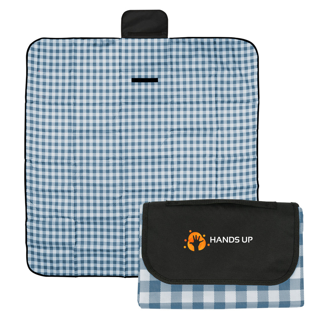 Roll-Up Picnic Blanket in Gingham - Colorbrite