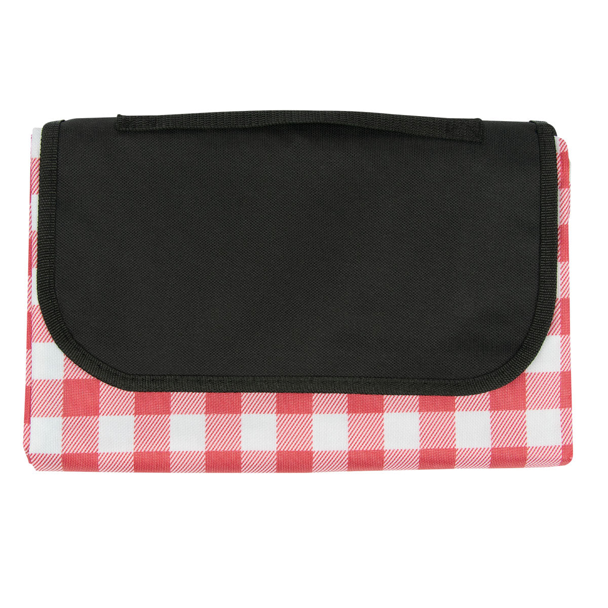 Roll-Up Picnic Blanket in Gingham - Red - Front