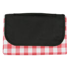 Roll-Up Picnic Blanket in Gingham - Red - Front