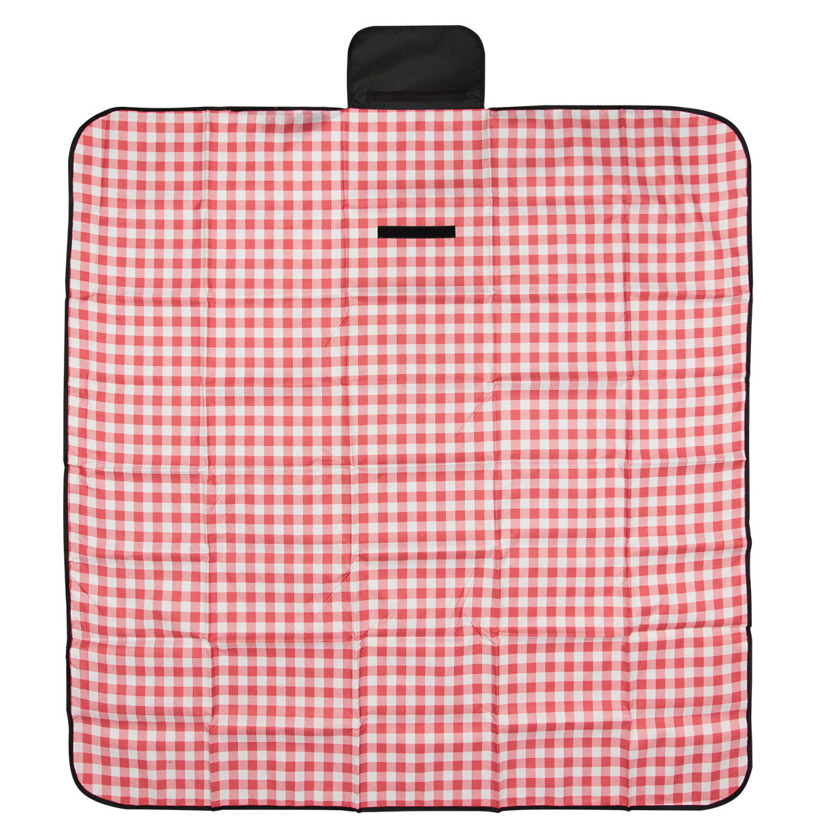 Roll-Up Picnic Blanket in Gingham - Red - Open