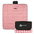 Roll-Up Picnic Blanket in Gingham - Red - Silk Screen