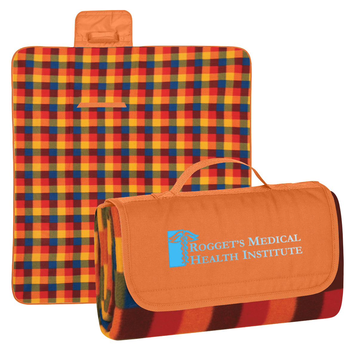 Roll-Up Picnic Blanket in Recycled PET Embroidery - Colorbrite