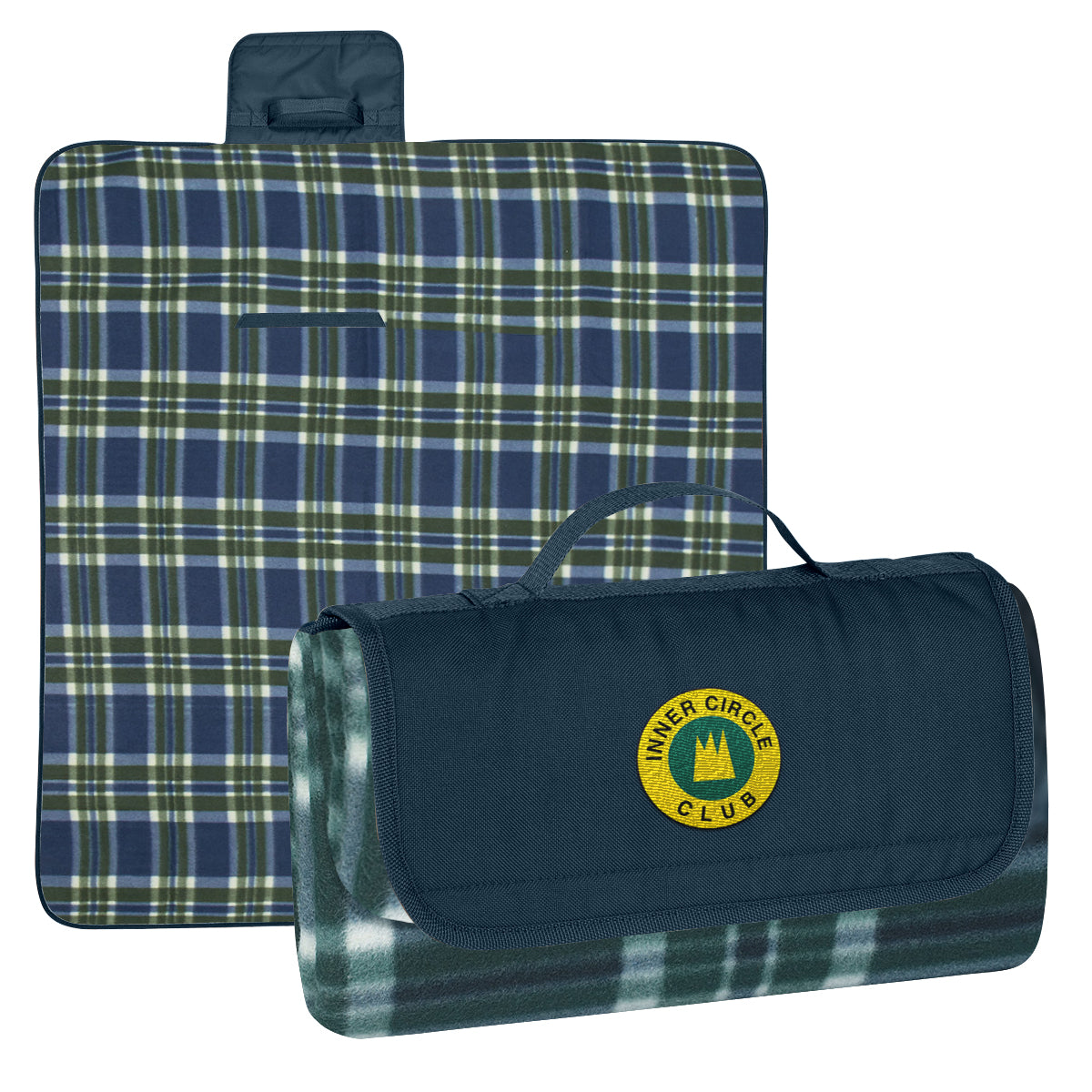 Roll-Up Picnic Blanket in Recycled PET Embroidery - Embroidery