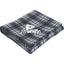 Roll-Up Plaid Fleece Throw, 50 x 60 Inches Full Color - Black - Front