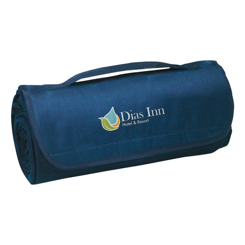 Roll-Up Sweatshirt Blanket Embroidery - Dark Blue - Embroidery