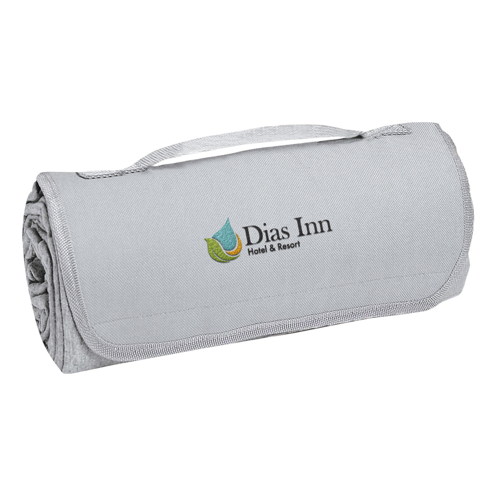 Roll-Up Sweatshirt Blanket Embroidery - Gray - Embroidery