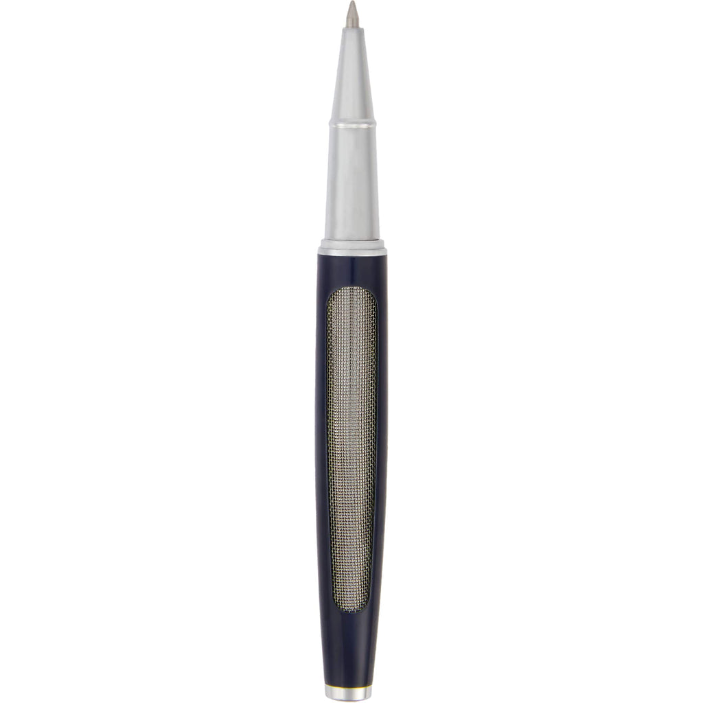 Rollerball Pen in 91% Recycled Stainless Steel - Navy - Cap