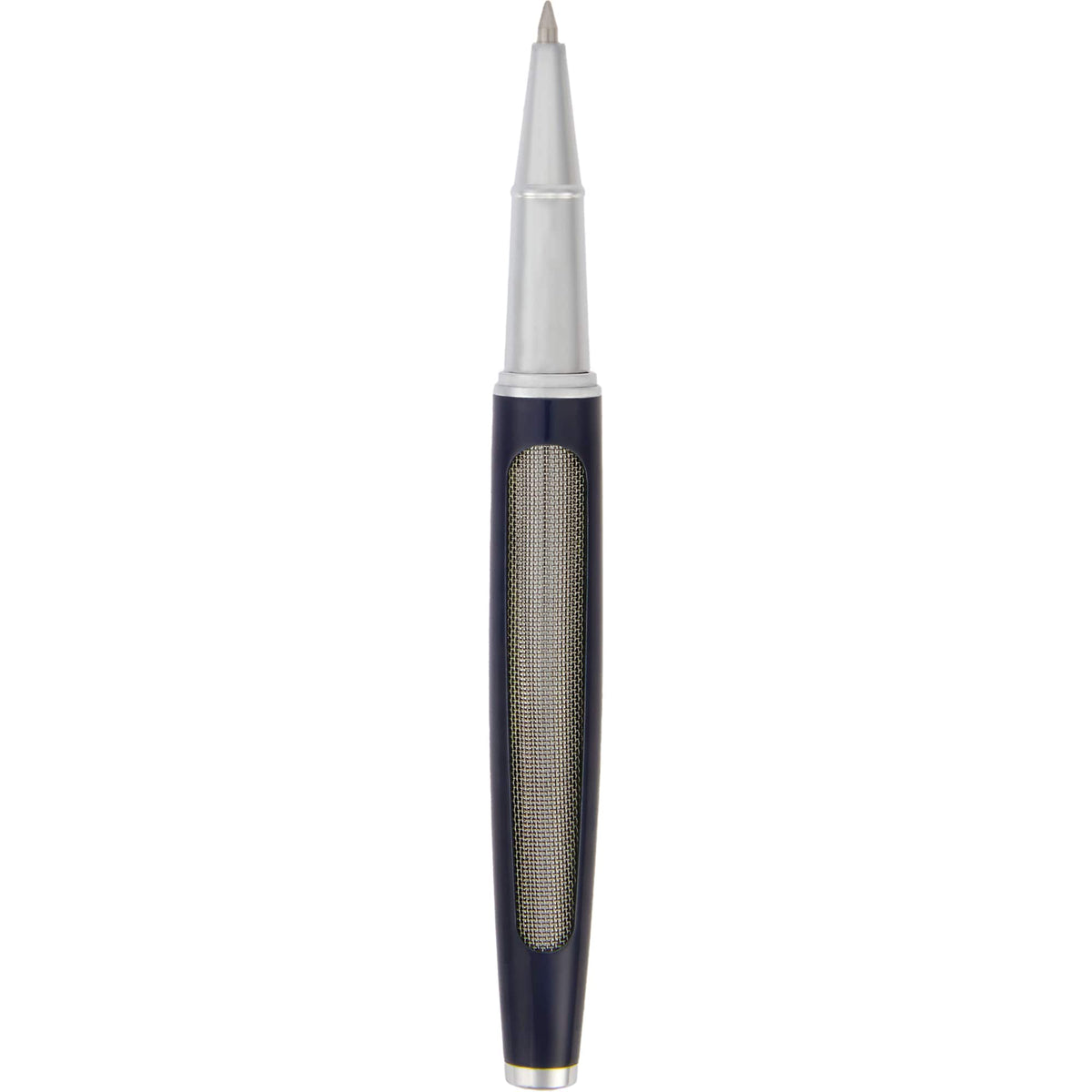 Rollerball Pen in 91% Recycled Stainless Steel - Navy - Cap
